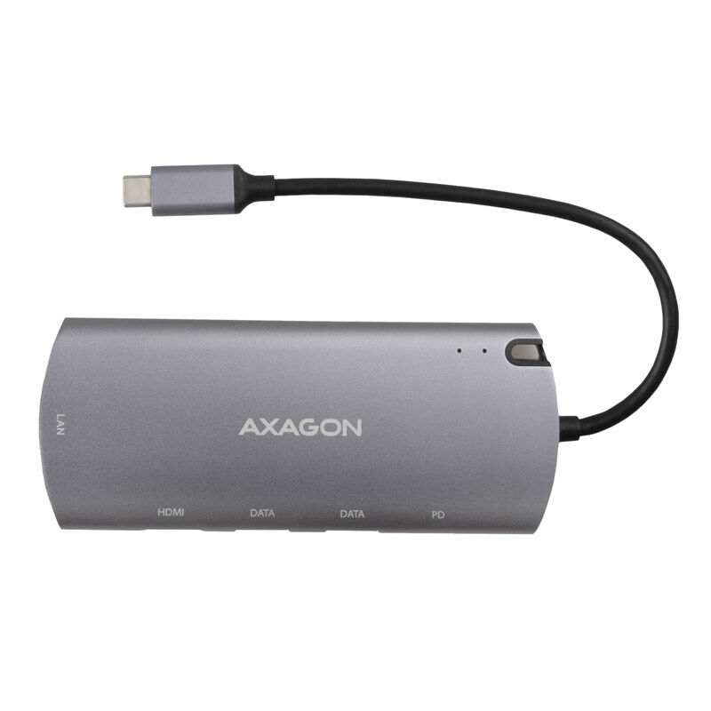 AXAGON HMC-6M2 multiport hub, USB 3.0, M.2-SATA, HDMI, Gbit-LAN, 2x USB-A, 1x USB-C