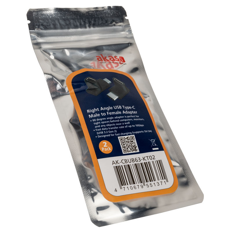 akasa right angle USB-C adapter - 2 pieces
