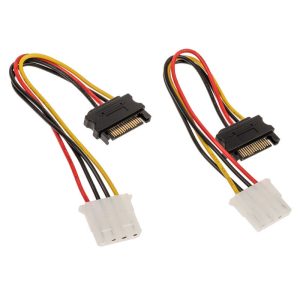 akasa SATA to Molex Adapter Cable - 2pcs : image 1