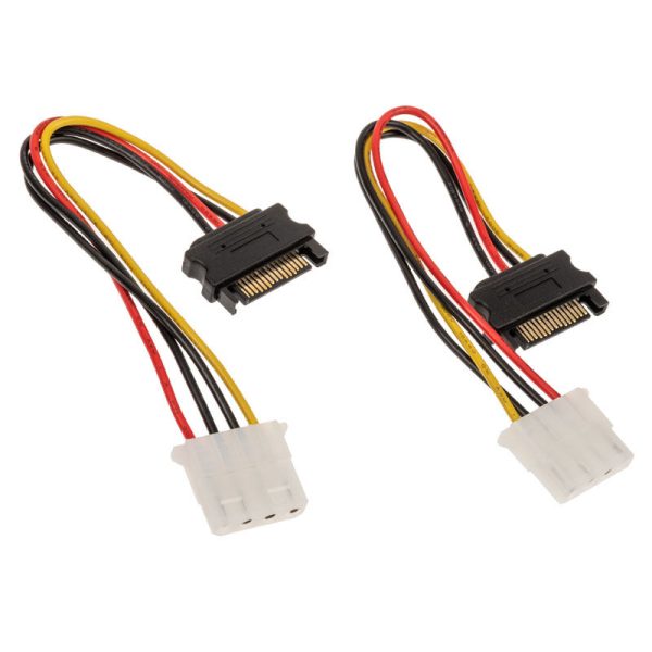 akasa SATA to Molex Adapter Cable – 2pcs