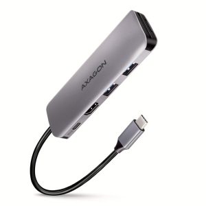 AXAGON HMC-5 USB-C Hub, 2x USB-A, HDMI, 2x USB-C 3.2 Gen 1, 1x SD, 1x microSD, silver : image 1