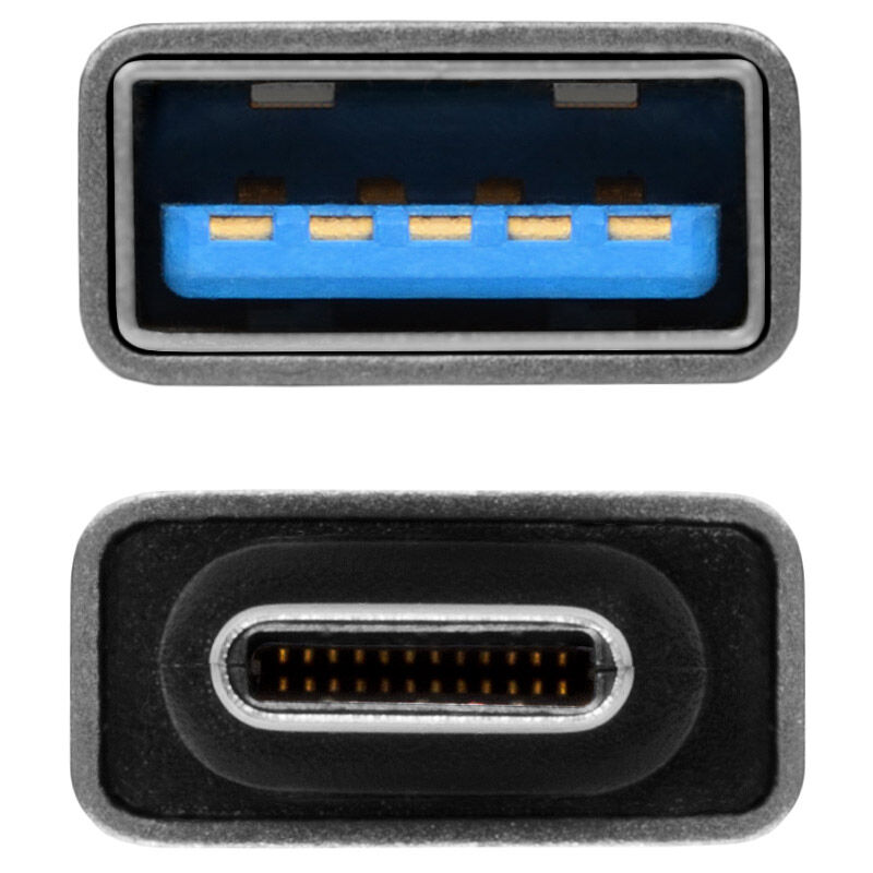AXAGON USB-C 3.1 M to USB-A F adapter, aluminum - black