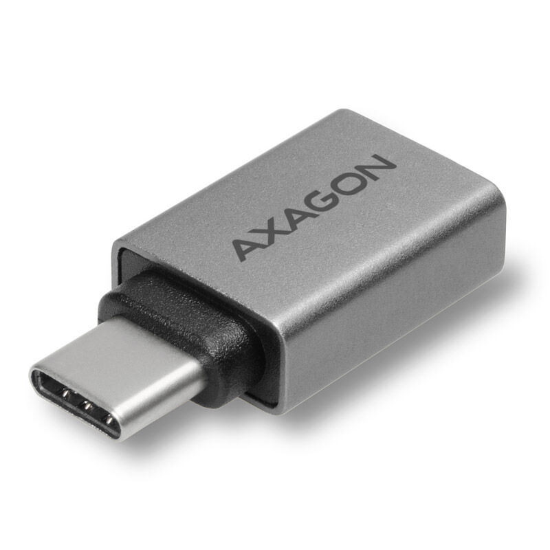 AXAGON USB-C 3.1 M to USB-A F adapter, aluminum - black