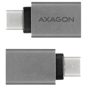 AXAGON USB-C 3.1 M to USB-A F adapter, aluminum - black