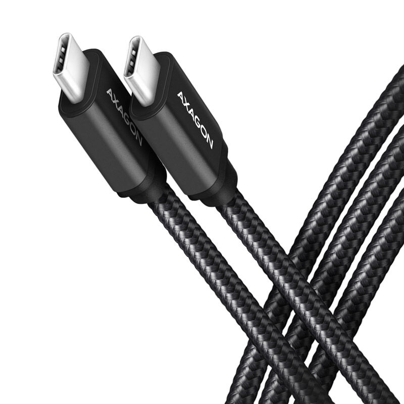 AXAGON BUCM3-CM10AB Cable USB-C 3.2 Gen 1 to USB-C 3.2 Gen 1, black - 1m
