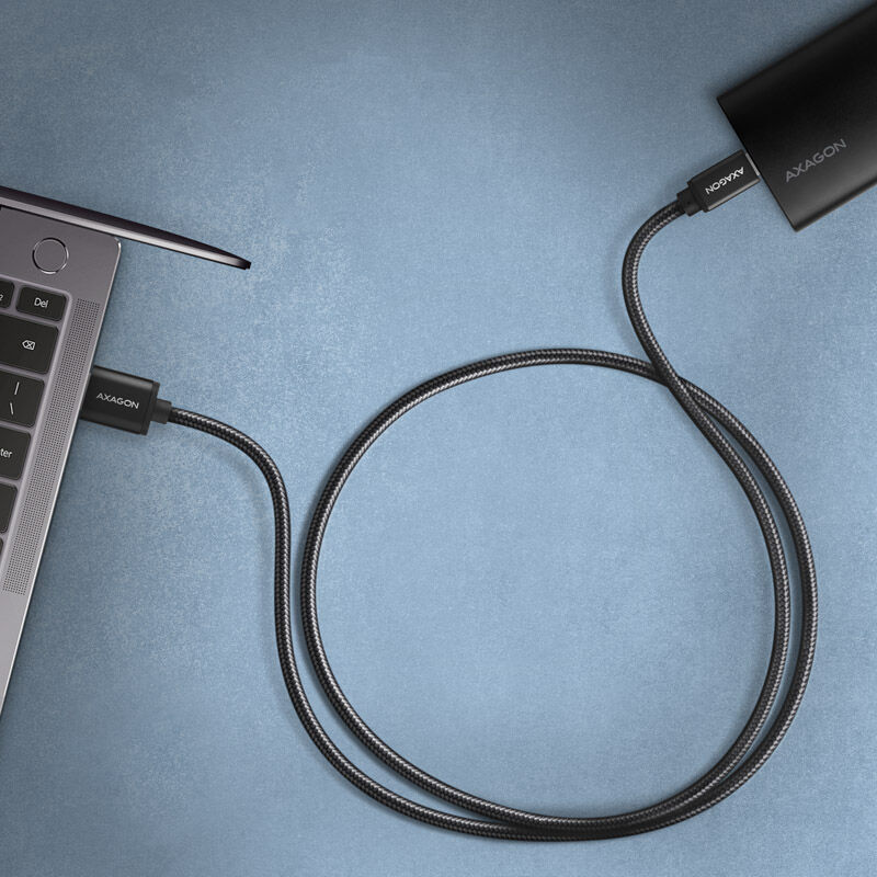 AXAGON BUCM3-AM20AB Cable USB-C to USB-A 3.2 Gen 1, black - 2m : image 2