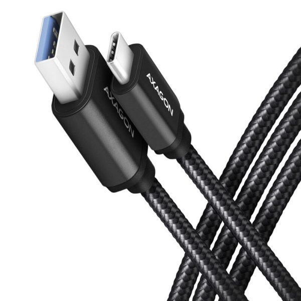 AXAGON BUCM3-AM20AB Cable USB-C to USB-A 3.2 Gen 1, black – 2m