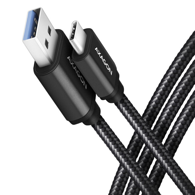 AXAGON BUCM3-AM20AB Cable USB-C to USB-A 3.2 Gen 1, black - 2m : image 1