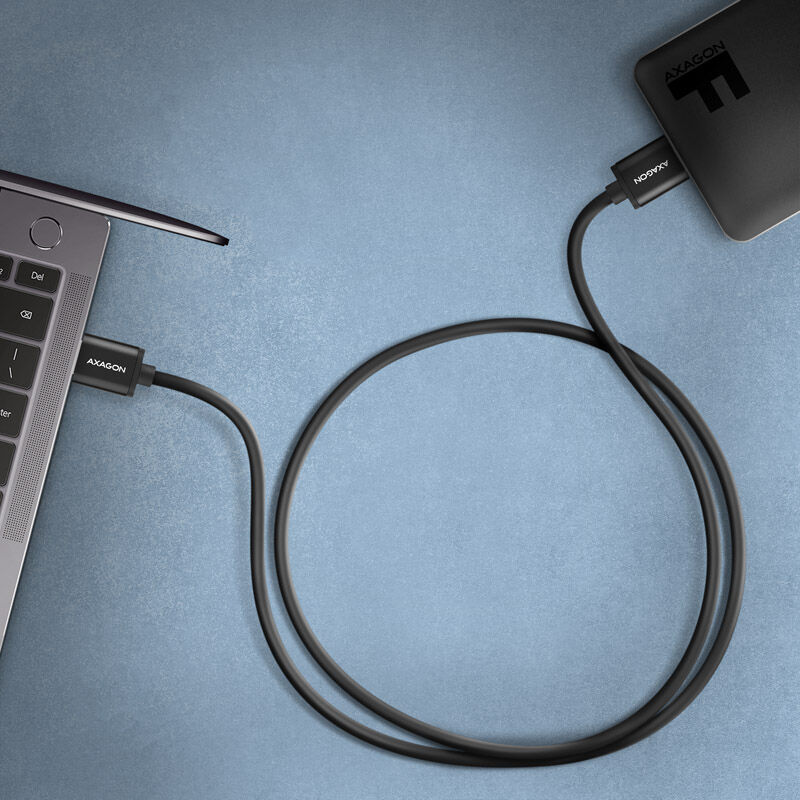 AXAGON BUMM3-AM10AB Cable Micro-B USB to USB-A 3.2 Gen 1, black - 1m : image 2