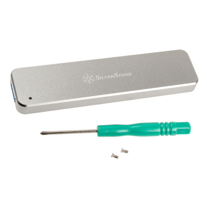 Silverstone SST-MS09S, M.2 SSD to USB-A 3.1 housing, silver