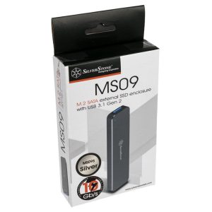 Silverstone SST-MS09S, M.2 SSD to USB-A 3.1 housing, silver