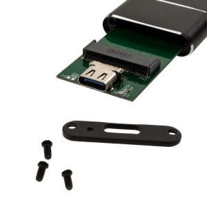 Akasa External USB 3.1 M.2 SSD Aluminum Enclosure - Black