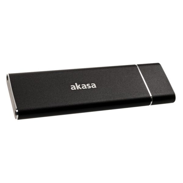 Akasa External USB 3.1 M.2 SSD Aluminum Enclosure – Black