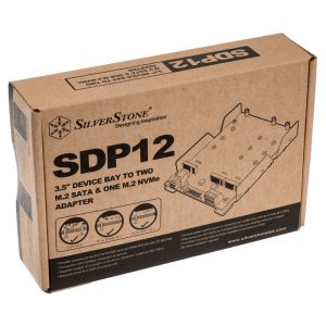 Silverstone SST-SDP12 - 3.5 inch for 2x M.2 SATA and 1x M.2 NVMe SSD Mounting Adapter Bracket