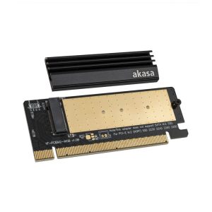 Akasa M.2 PCIe adapter with cooler - black : image 1