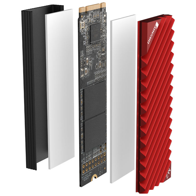Jonsbo M. 2-3 M.2 SSD heat sink - red