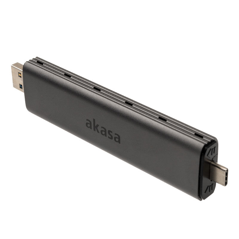 Akasa external M.2 NVMe case, USB 3.1, aluminum - black - Watercooling UK