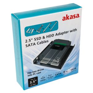 Akasa 2.5 inch SSD and HDD adapter with SATA cable : image 3