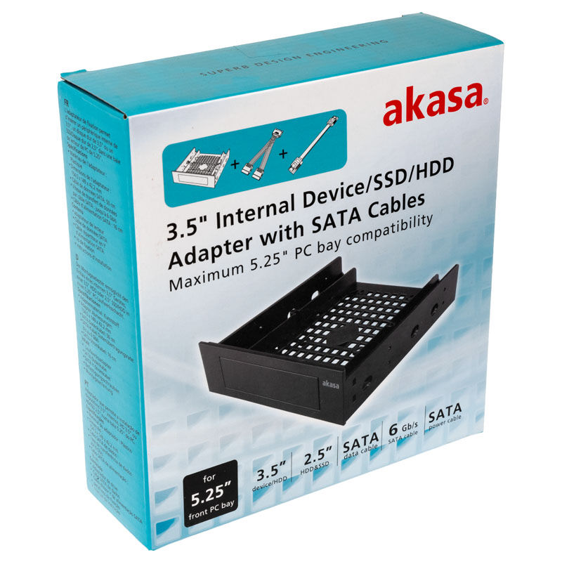 Akasa Installation frame 5.25 inch to 2.5 / 3.5 inch, SSD / HDD adapter : image 4