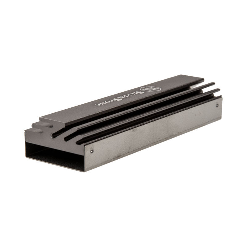 Silverstone TP04 M.2 passive cooler, aluminum - silver