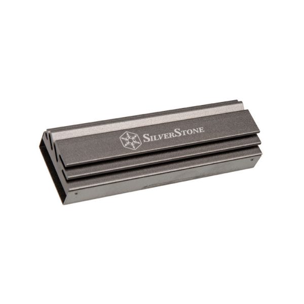 Silverstone TP04 M.2 passive cooler, aluminum – silver