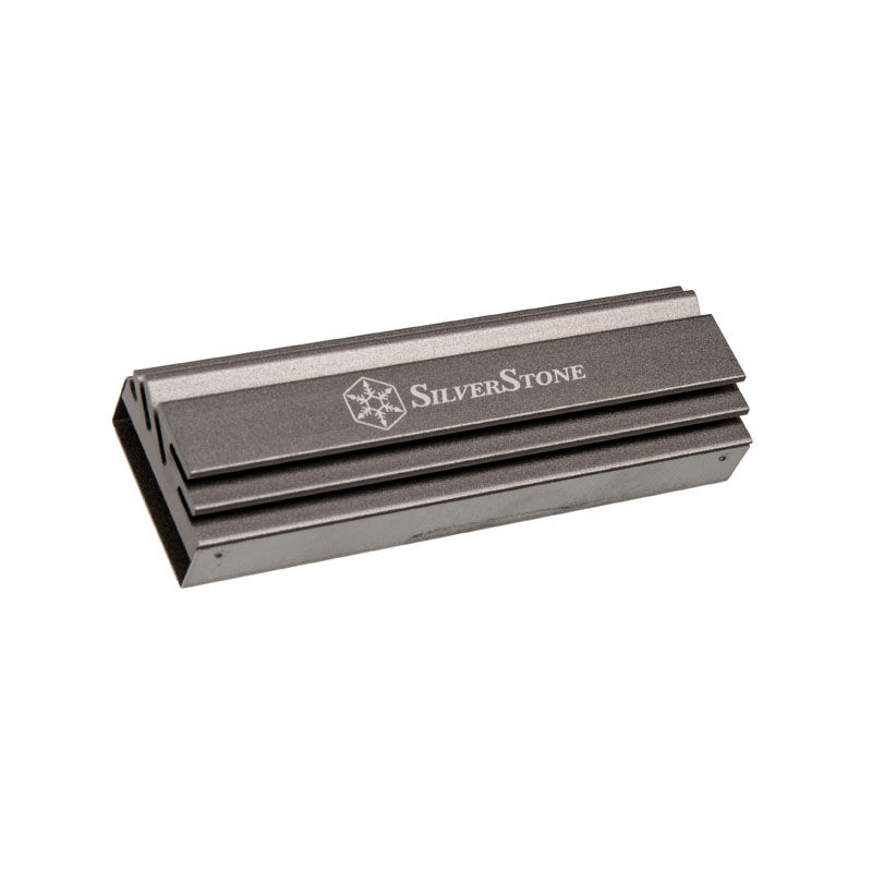 Silverstone TP04 M.2 passive cooler, aluminum - silver