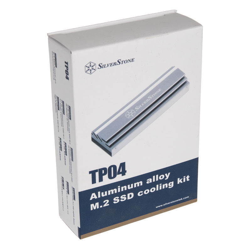 Silverstone TP04 M.2 passive cooler, aluminum - silver
