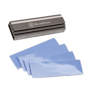 Silverstone TP04 M.2 passive cooler, aluminum - silver
