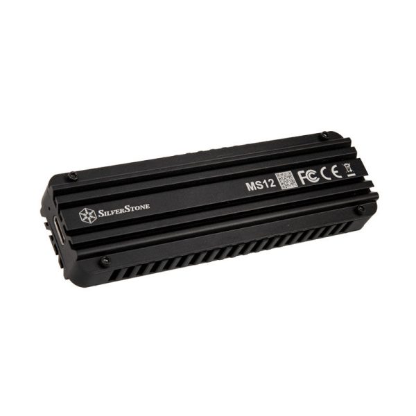 Silverstone MS12 M.2 SSD enclosure, USB 3.2 – black