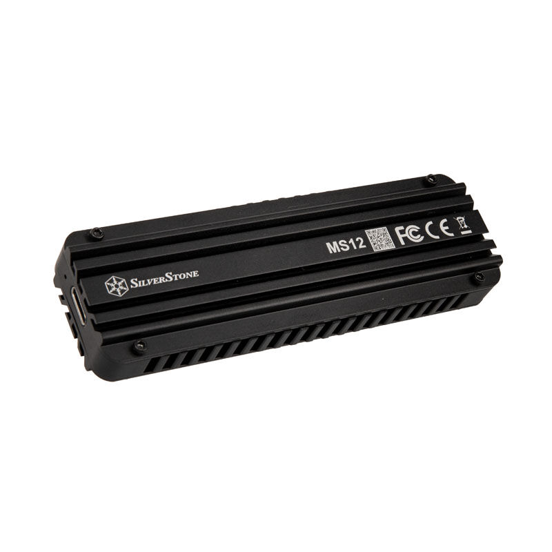 Silverstone MS12 M.2 SSD enclosure, USB 3.2 - black