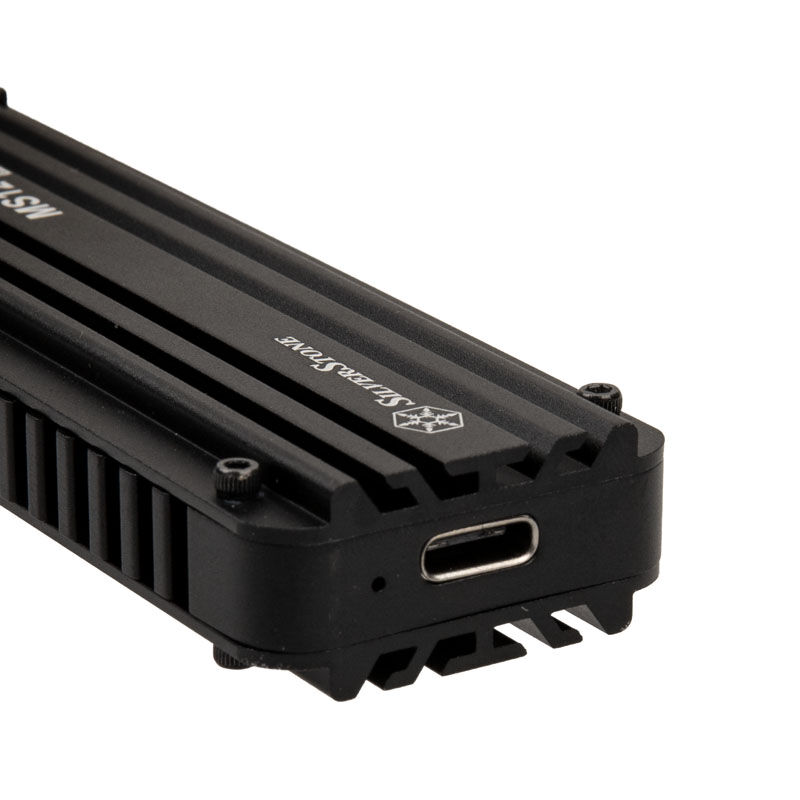 Silverstone MS12 M.2 SSD enclosure, USB 3.2 - black