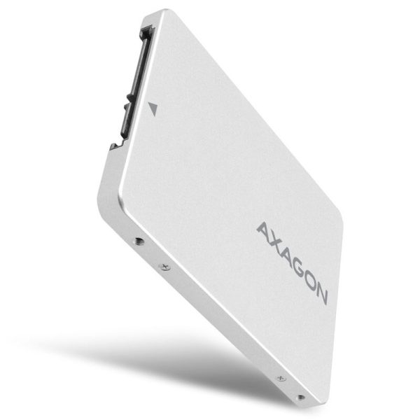 AXAGON RSS-M2SD housing for M.2 SATA SSDs up to 2280 – aluminum, silver