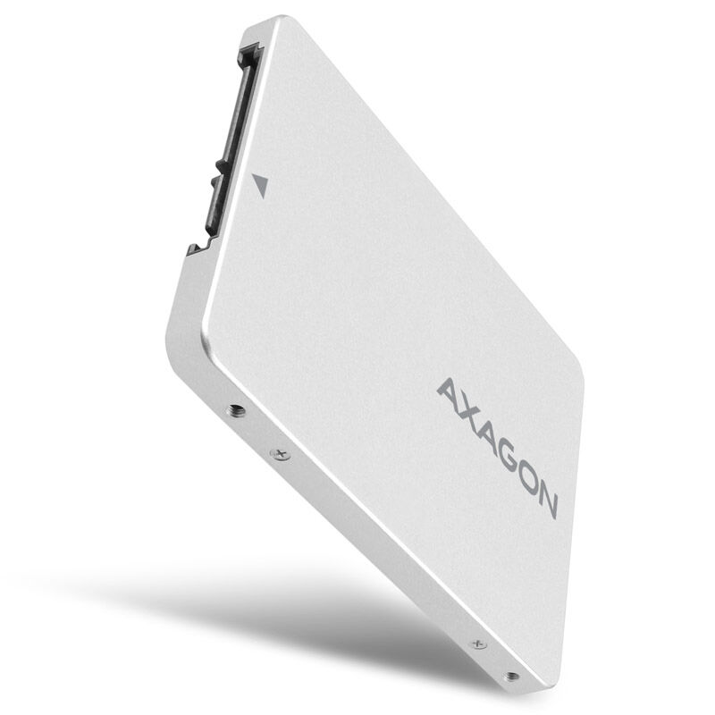 AXAGON RSS-M2SD housing for M.2 SATA SSDs up to 2280 - aluminum, silver : image 1