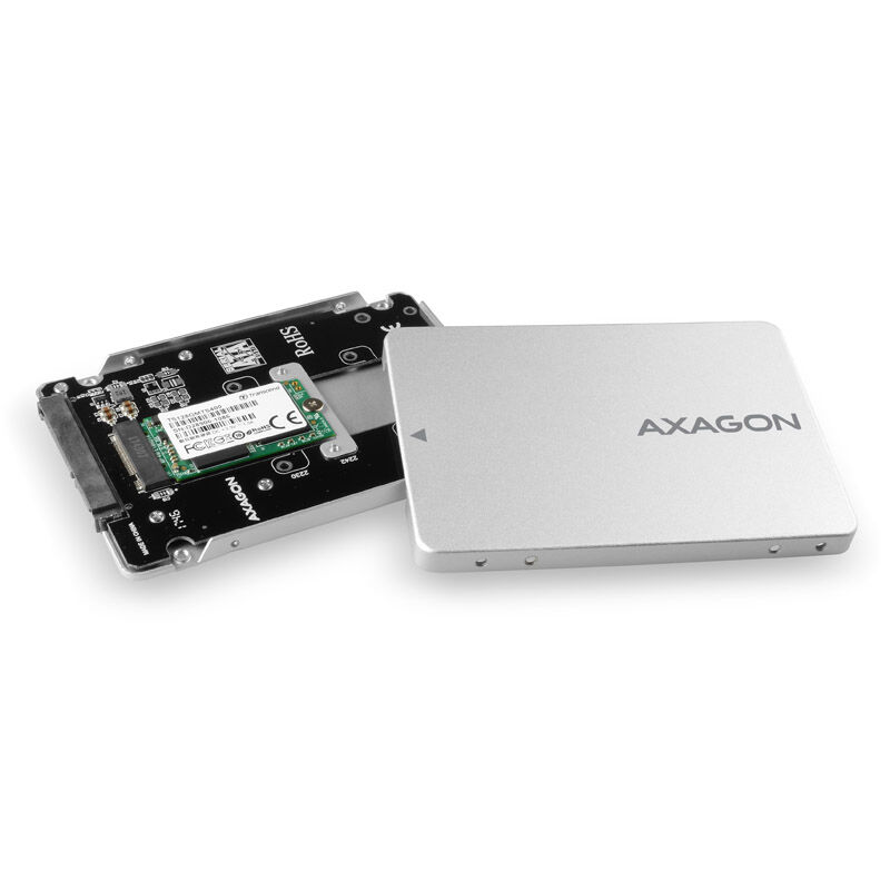 AXAGON RSS-M2SD housing for M.2 SATA SSDs up to 2280 - aluminum, silver : image 5