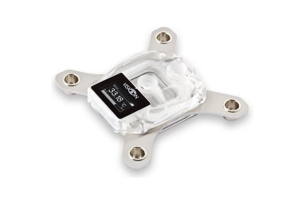 Aquacomputer cuplex kryos NEXT with VISION 1156/1155/1151/1150, acrylic/nickel
