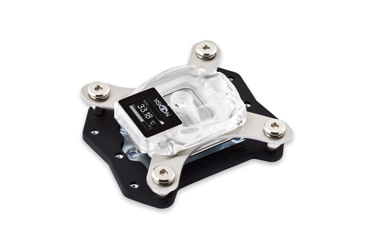 Aquacomputer cuplex kryos NEXT with VISION 1156/1155/1151/1150, acrylic/nickel