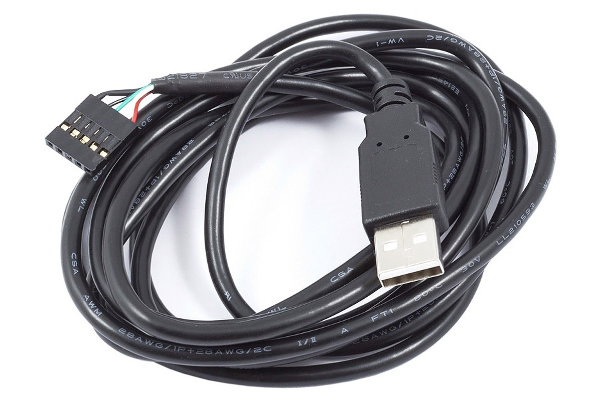 Aquacomputer USB cable A-plug to 5 pin female connector, length 200 cm ...