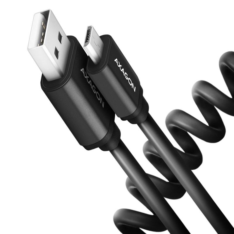 AXAGON BUMM-AM10TB Cable Micro-USB to USB-A 2.0, black - 0.6m
