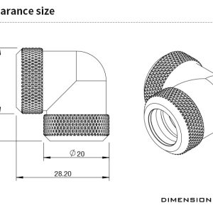 Barrow 12mm OD - Twin Seal Hard Tube 90 Degree Compression Fitting - White
