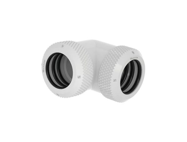 Barrow 14mm OD – Twin Seal Hard Tube 90 Degree Compression Fitting – White