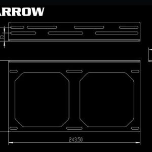 Barrow 240mm Adjustable Radiator / Fan Bracket Stand