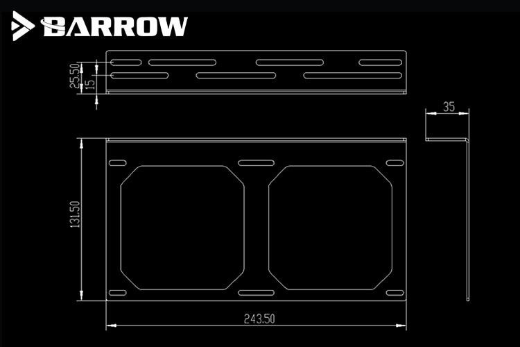 Barrow 240mm Adjustable Radiator / Fan Bracket Stand