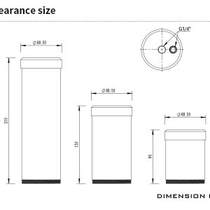 Barrow 65mm Cylinder Reservoir for D5 Combo - 90mm : image 2