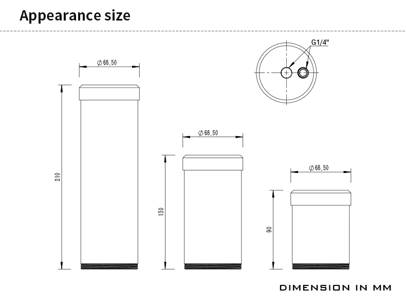 Barrow 65mm Cylinder Reservoir for D5 Combo - 90mm : image 2