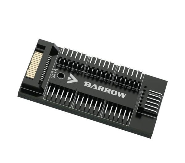 Barrow 7 Way SATA Power, 3Pin – 5v or 4Pin 12v Full Function Fan or RGB Hub
