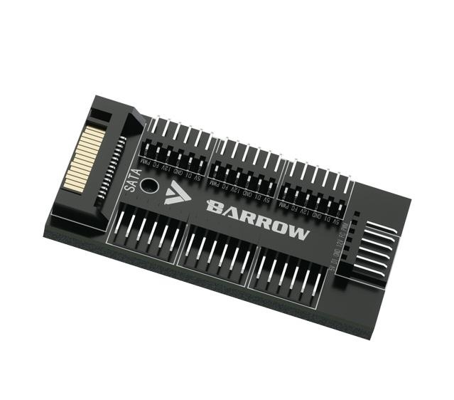 Barrow 7 Way SATA Power, 3Pin - 5v or 4Pin 12v Full Function Fan or RGB Hub