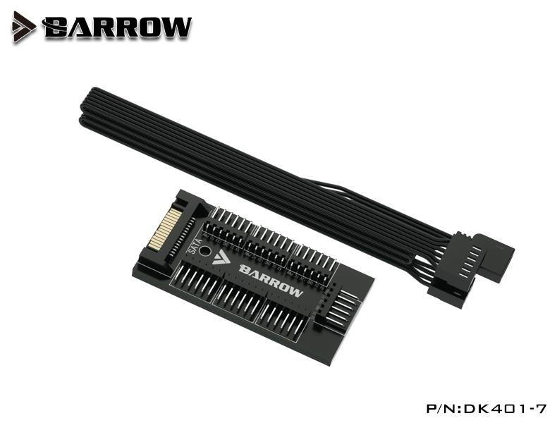Barrow 7 Way SATA Power, 3Pin - 5v or 4Pin 12v Full Function Fan or RGB Hub