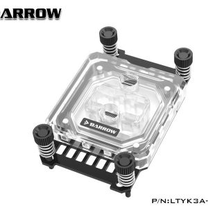 Barrow Acrylic Micro Jet CPU Waterblock, LRC 2.0 RGB, AMD AM4, AM5 - Black