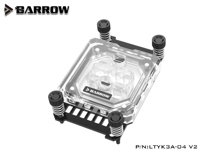 Barrow Acrylic Micro Jet CPU Waterblock, LRC 2.0 RGB, AMD AM4, AM5 - Black