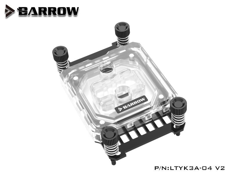 Barrow Acrylic Micro Jet CPU Waterblock, LRC 2.0 RGB, AMD AM4, AM5 - Black